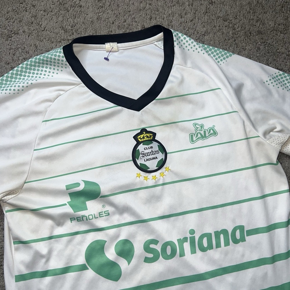 Santos Laguna Soccer Jersey Mens M Green White Liga MX Football Shirt Rare
